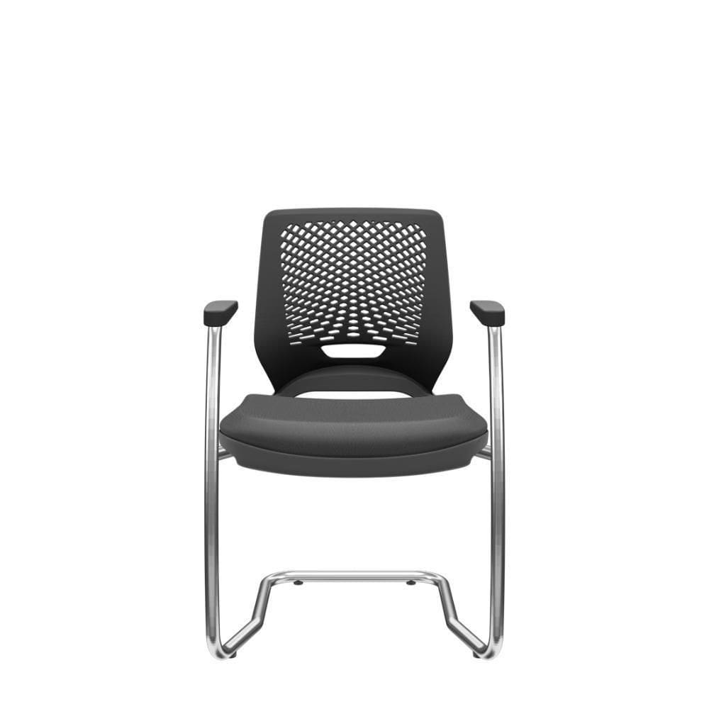 Cadeira Beezi Aproximação S Vinil Preta