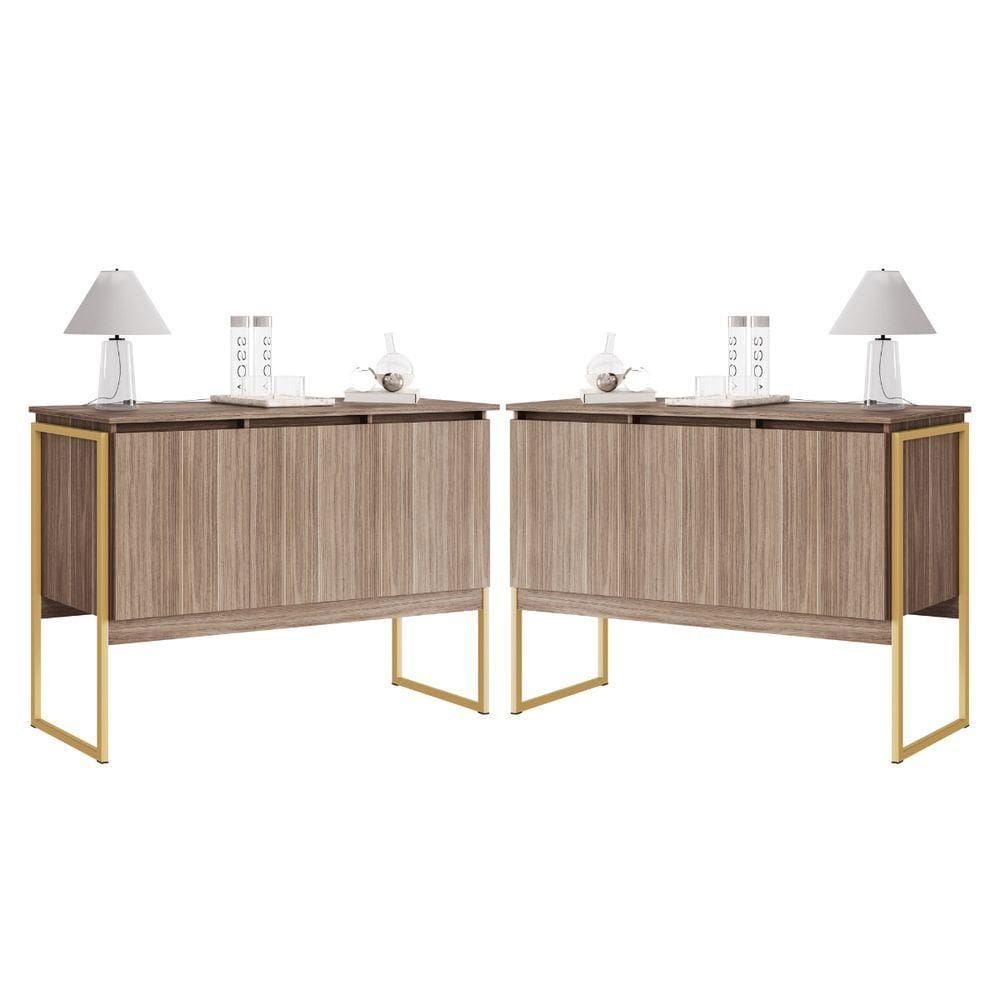 Jogo De Buffets Modernos Verona Affara Dourado