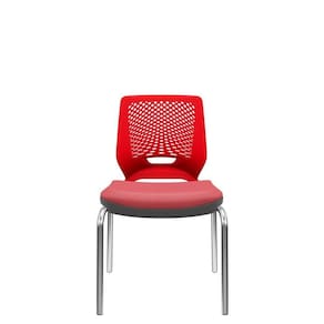Cadeira Beezi Fixa 4 Pés Vermelho - Funcionalidade e Estilo