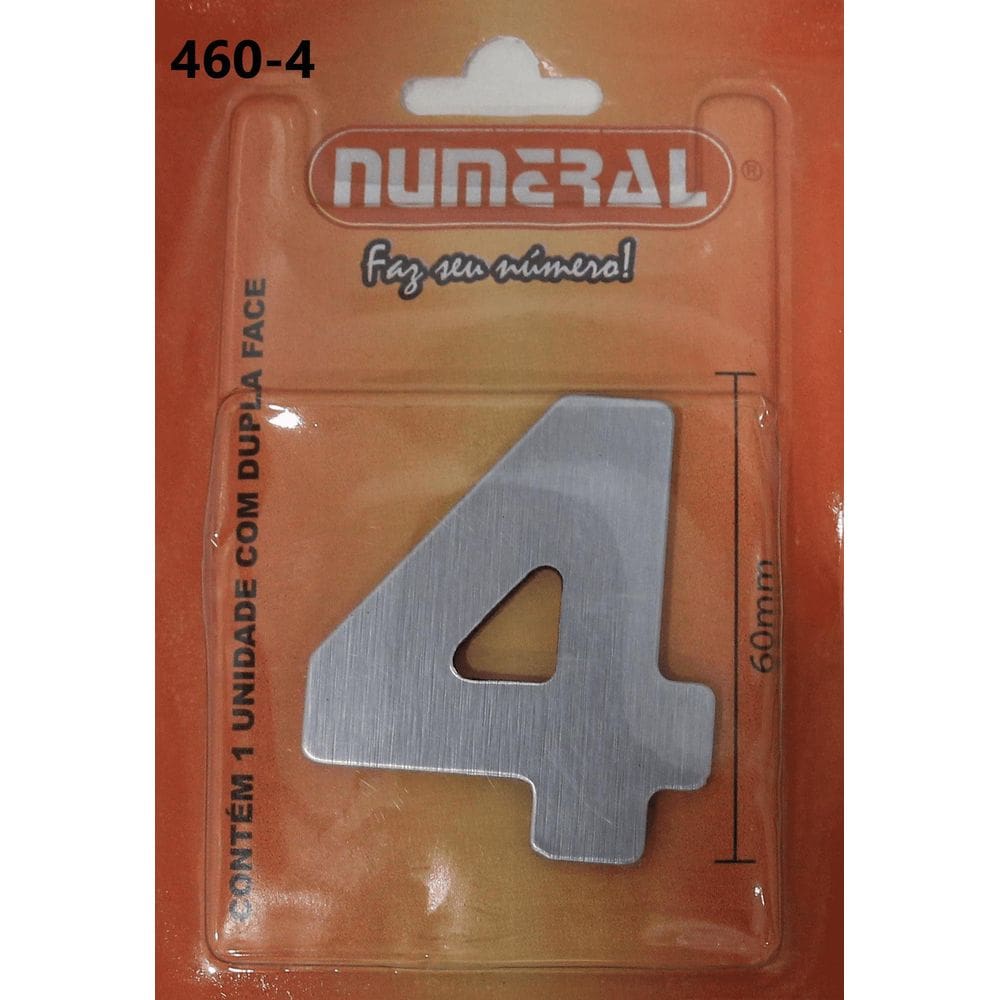 Número Residencial Em Aço Escovado - N 4