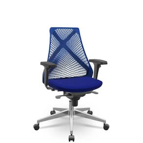 Cadeira Bix X+ Aero Azul Sincron Base Alumínio