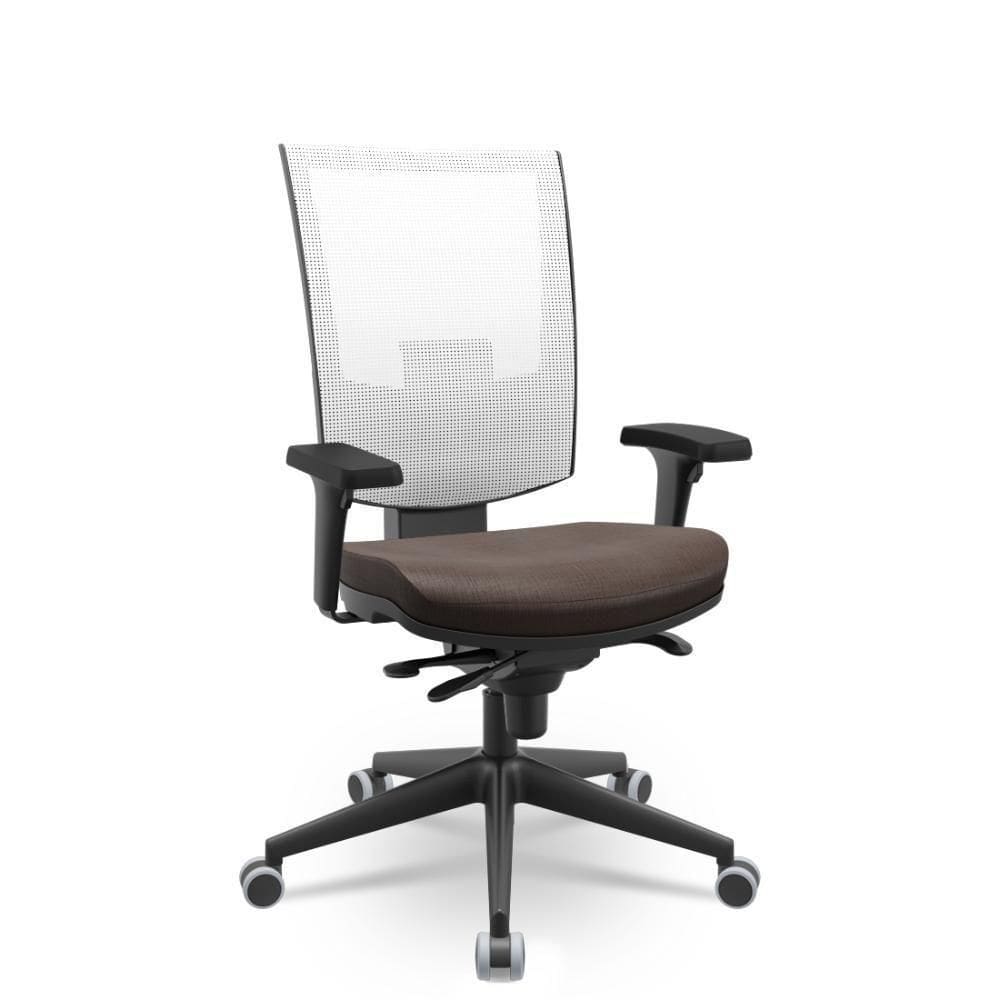 Cadeira Flash Presidente Branco E Marrom