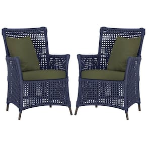 Poltronas Igapó Alumínio Pintura Marrom Corda Náutica E13 Azul