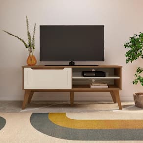 Rack Lirio Cinamomo Off White - Praticidade e Elegância