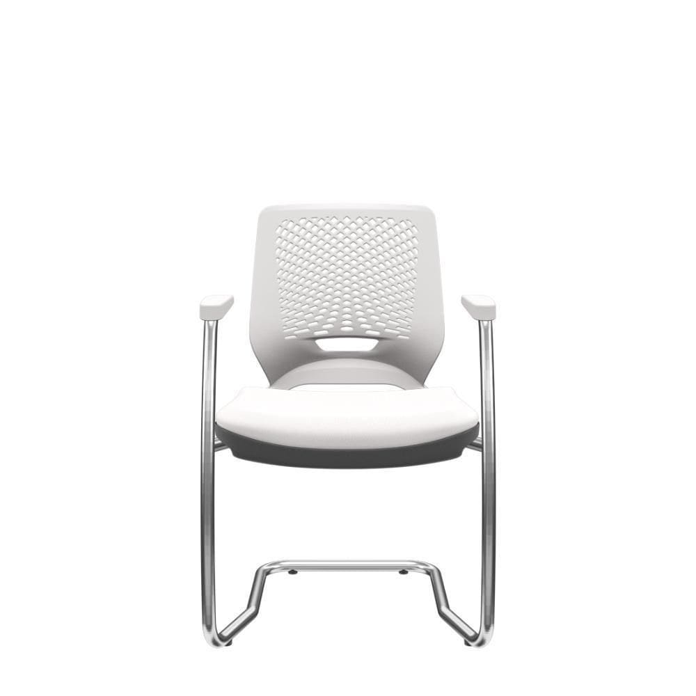 Cadeira Beezi Aproximação S Vinil Branco