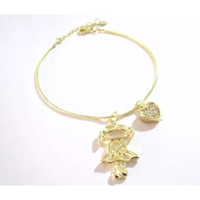 Pulseira Minha Filha Menina Criança Amada Folheado