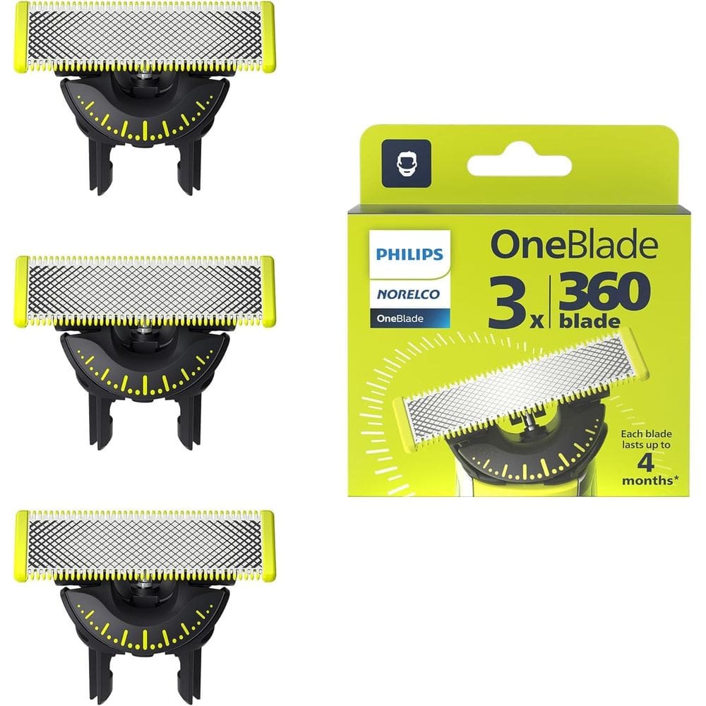 Lâmina de barbear Philips OneBlade 360 Flex Blade, pacote com 3