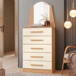 Comoda 5 Gavetas 1 E Roncador Freijo Off White