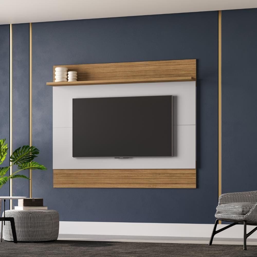 Jogo Painel E Rack Lazio Cinamomo Off White