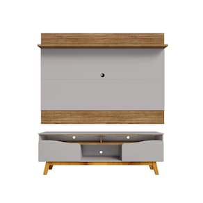 Conjunto Painel E Rack Ymir Naturalle Off White