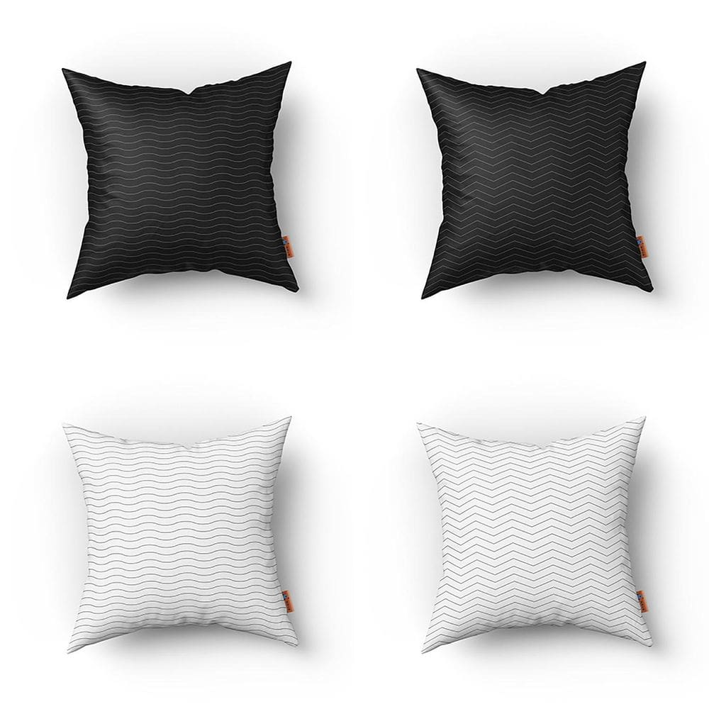Kit Capas De Almofadas Decorativas Estampadas - 35 X 35 Cm