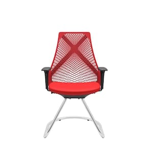 Cadeira Bix Assento Aero Vermelho Aproximação