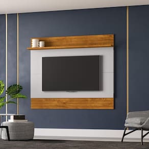 Conjunto Painel E Rack Grécia Naturalle Off White