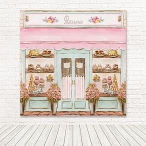 Painel Retangular 3D Sublimado Confeitaria 2,0X1,5 Frt-4632