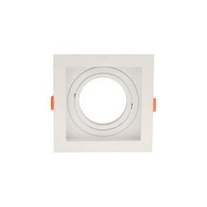 Spot De Embutir Recuado Astraled Berenices Para Lâmpada Par 30 Quadrado Branco Sp-7620