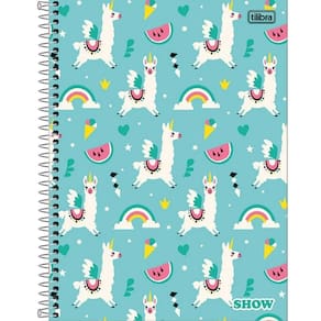 Caderno Espiral Capa Dura Universitário 1 Matéria Show Feminino 80 Folhas Tilibra Estampa 4