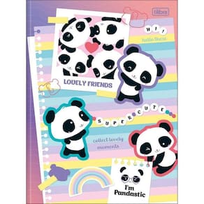 Caderno Brochura Capa Dura Universitário Lovely Friend 80 Folhas Tilibra Estampa 2