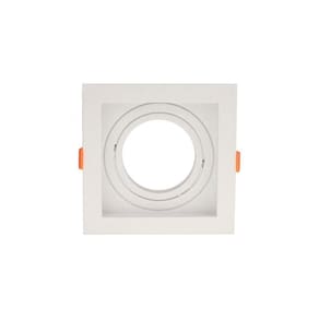 Spot De Embutir Recuado Astraled Berenices Para Lâmpada Par 20 Quadrado Branco Sp-7618