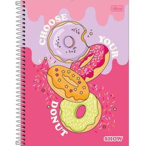 Caderno Espiral Capa Dura Universitário 1 Matéria Show Feminino 80 Folhas Tilibra Estampa 3