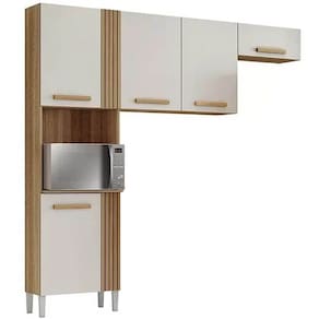 Armário de Cozinha Juma 5 Portas Aramoveis Cor Atacama Off White