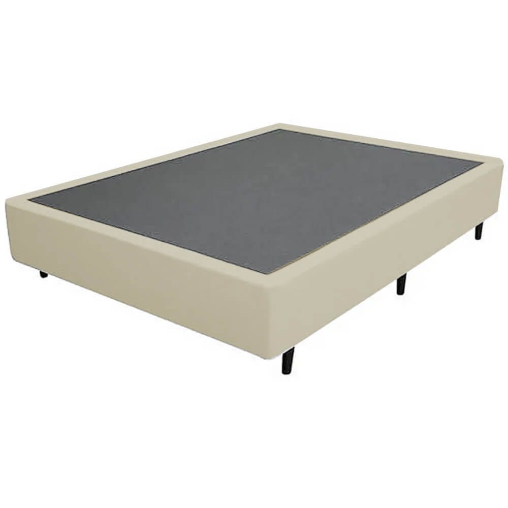 Base Box Cama Casal 26x138x188cm Courino Cor Bege