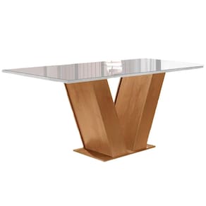 Mesa Classic 160x80cm Cel Móveis Cor Cinamomo Off White
