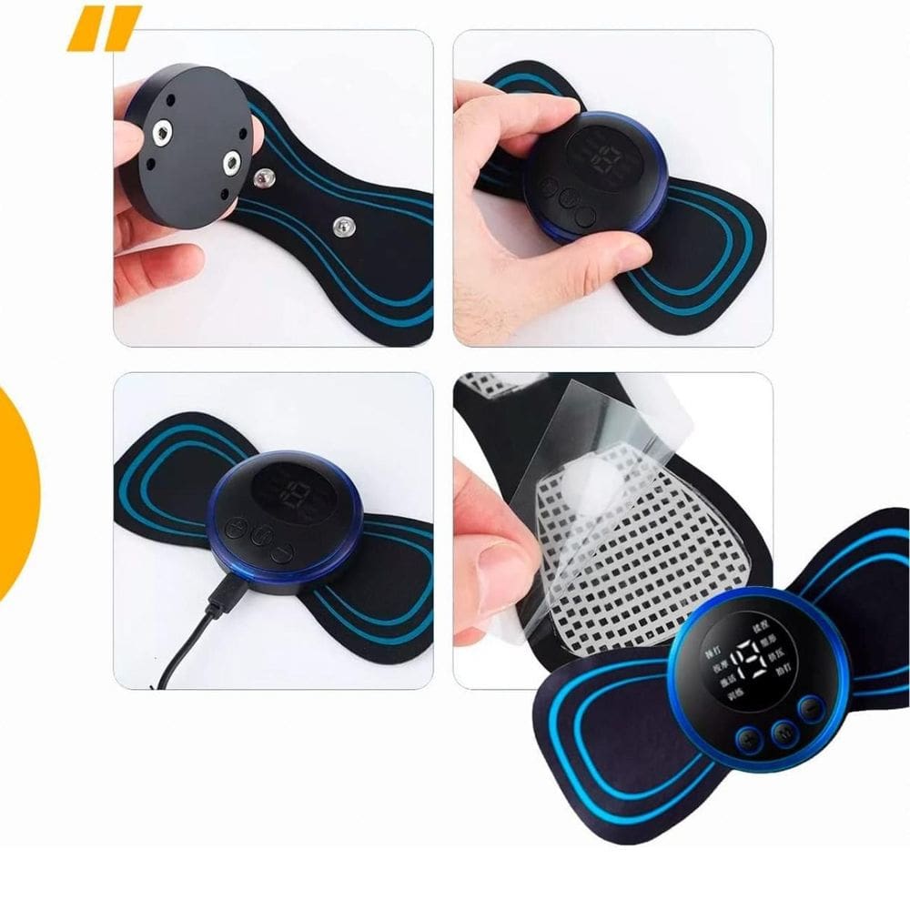 Massageador Portátil EMS | Alívio de Dores | 8 Modos