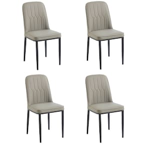 Conjunto com 4 Cadeiras V1006 90x44x53 Cm Nude