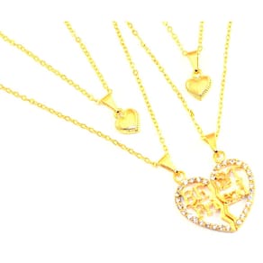 Colar Cordão Duplo Best Friends Amigas Folheado Ouro 18k