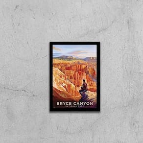 Quadro Parque Bryce Canyon 45X34Cm - Com Vidro Moldura Preta