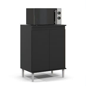 Balcão Microondas Preto – EJ Móveis