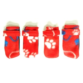Sapato antiderrapante soft para cães e gatos cor vermelha M