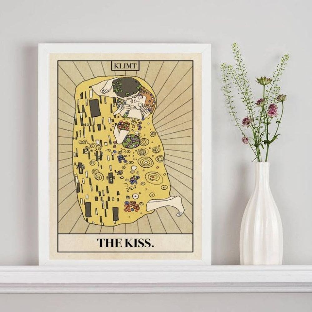 Quadro Carta Tarot The Kiss - Klimt 33X24Cm