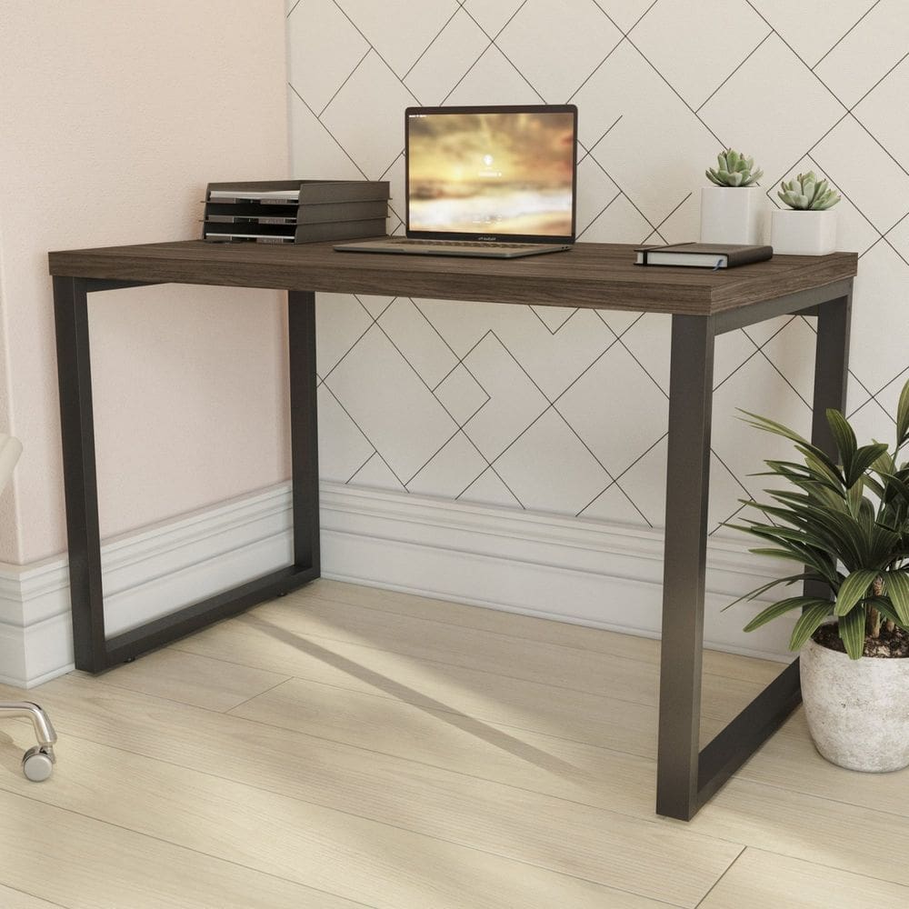 Mesa para Escritório Secretária 120cm Office Carvalho/Munique