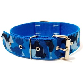 Coleira para cachorro em nylon azul nº 8 56 cm a 68 cm