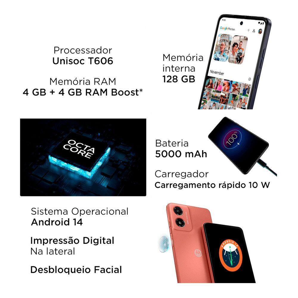 Smartphone Motorola XT2421-6 Moto G 04s Dual | Casas Bahia