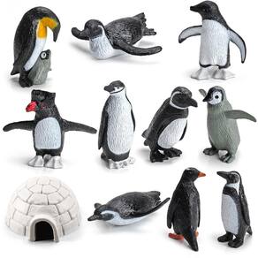 Conjunto de estatuetas Toy Morofme Arctic Penguin, 11 unidades para crianças