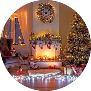 Painel Redondo 3D Sublimado Natal Frd-1811