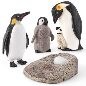 Conjunto de estatuetas de brinquedos WONWONTOYS Penguin Lifecycle 4 unidades