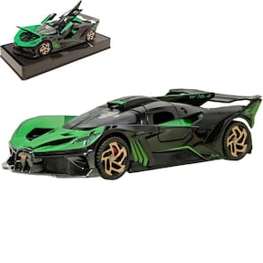 Carro de brinquedo ERBADIHAGO Bugatti Bolide 1:32 Diecast com luzes cinza