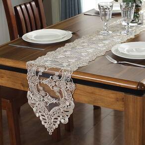 Flor bordada de renda Table Runner Bettery Home 26 x 210 cm