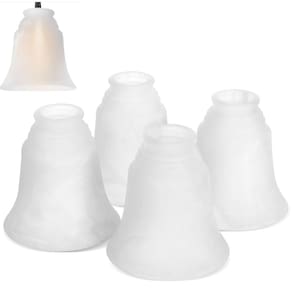 Tampas de luz de ventilador de teto STOBAZA, pacote com 4 unidades de vidro, 14x13cm