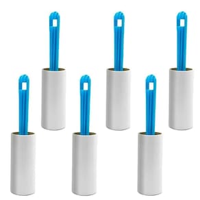 Kit 6 Removedor De Pelos Adesivo Giratório 60 Folhas 20cm