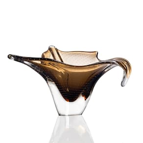 Centro De Mesa Em Cristal Murano Marron São Marcos