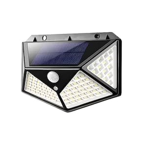 Luminária Solar 100 Leds Sensor de Movimento Lâmpada com 3 Funções Área Externa Jardim IP65