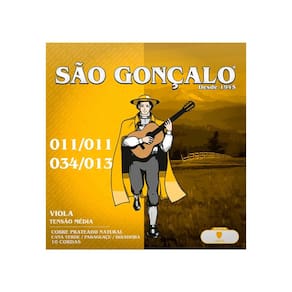 Encordoamento Cobre Prata P/ Viola Cebolao Re São Gonçalo 16703