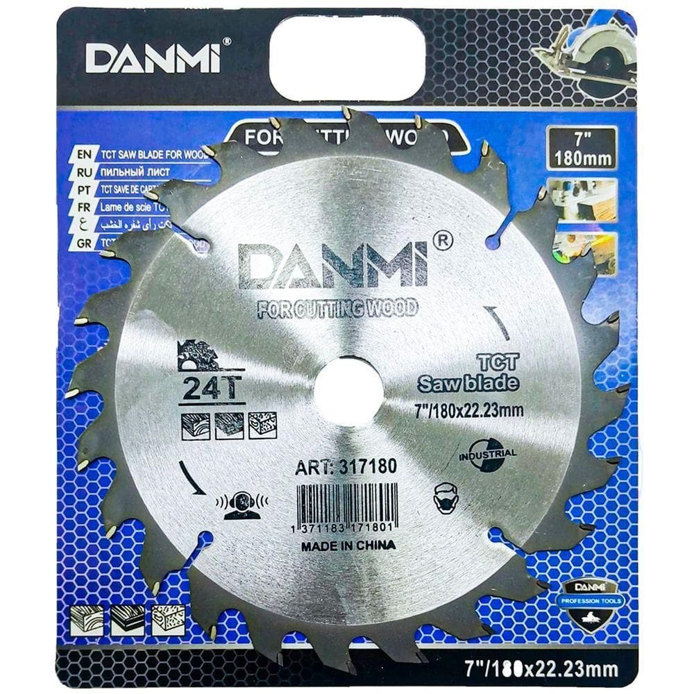 Lamina Disco De Corte Prata Circular Madeira 180mm 24 Dentes