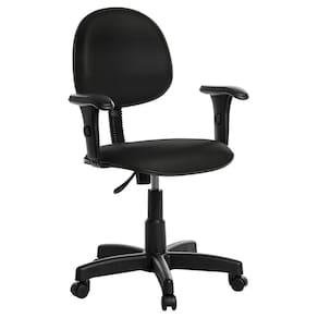 Cadeira De Escritório Executiva Com Braço Preto Rv