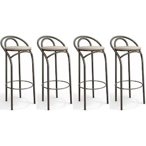 Kit 4 Banqueta de Cozinha Dublin 1B706 4 Un Bronze/Nude 16 - Kappesberg