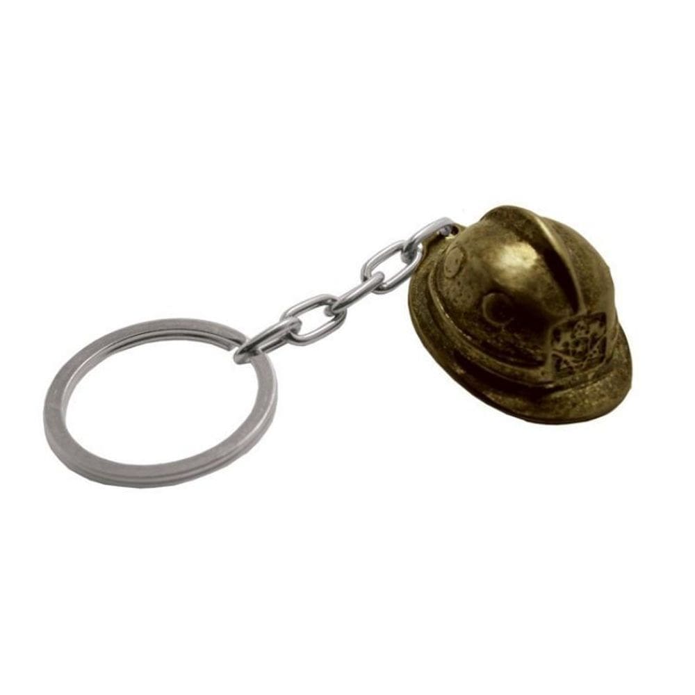 Chaveiro De Metal Capacete Dourado